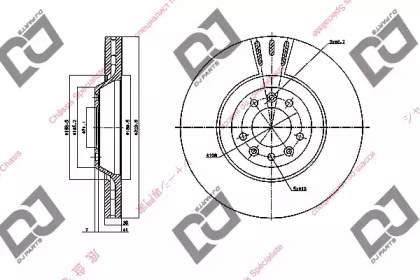 Тормозной диск DJ PARTS BD1535